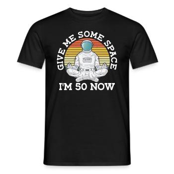 50e anniversaire Astronaute 50 ans d’espace - T-shirt homme - noir - Devant - AI Model Male 178 light (178cm)
