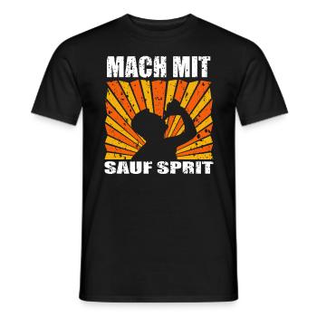 Mallorca Sauf Sprit Bier Spruch Festival Party - Männer T-Shirt - Schwarz - Vorne - AI Model Male 178 light (178cm)