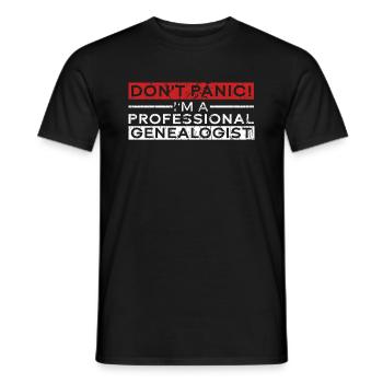 Genealogist Genealogist Family Tree Genealogist - Men's T-Shirt - black - Front - AI Model Male 178 light (178cm)