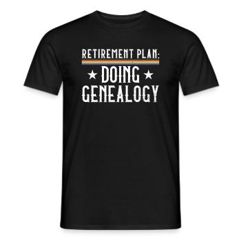 Genealogist Genealogist Family Tree Genealogist - Men's T-Shirt - black - Front - AI Model Male 178 light (178cm)