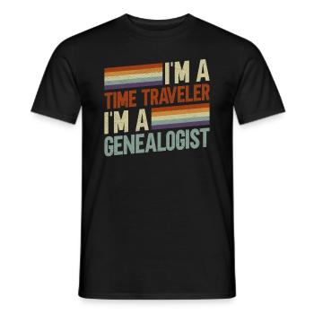 Genealogist Genealogist Family Tree Genealogist - Men's T-Shirt - black - Front - AI Model Male 178 light (178cm)