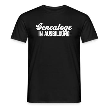 Genealoge In Ausbildung - Ahnenforschung - Männer T-Shirt - Schwarz - Vorne - AI Model Male 178 light (178cm)