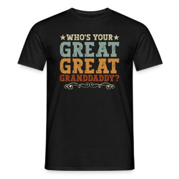 Genealogist Genealogist Family Tree Genealogist - Men's T-Shirt - black - Front - AI Model Male 178 light (178cm)