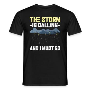 Météorologue Tempête Météo Climat Prévisions météo - T-shirt homme - noir - Devant - AI Model Male 178 light (178cm)