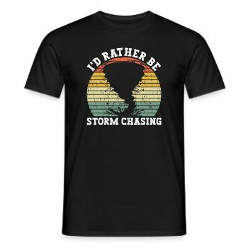 Meteorologist Weather Climate Weather Forecast - Men's T-Shirt - black - Front - AI Model Male 178 light (178cm)