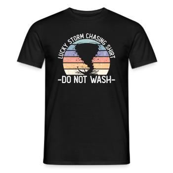 Météorologue tempête Météo Climat Prévisions météo - T-shirt homme - noir - Devant - AI Model Male 178 light (178cm)