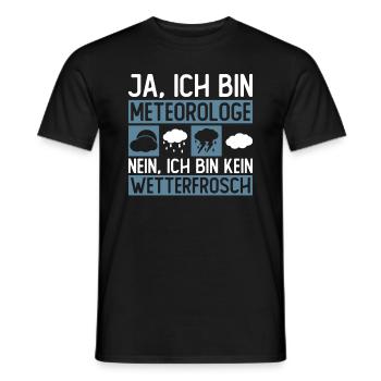 Ja, Ich Bin Meteorologe Nein, Ich Bin Kein - Männer T-Shirt - Schwarz - Vorne - AI Model Male 178 light (178cm)