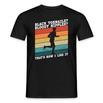 Marathonläufer Marathon Training Joggen Laufen - Männer T-Shirt - Schwarz - Vorne - AI Model Male 178 light (178cm)