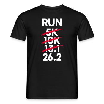 13.1 km running - half marathon runner marathon runner - Men's T-Shirt - black - Front - AI Model Male 178 light (178cm)