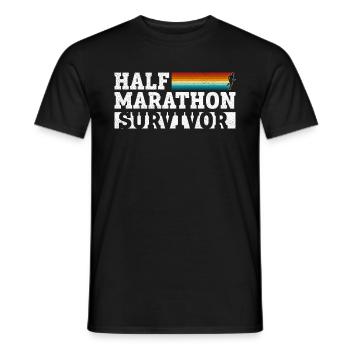 Survivant du semi-marathon - Coureur de semi-marathon - T-shirt homme - noir - Devant - AI Model Male 178 light (178cm)
