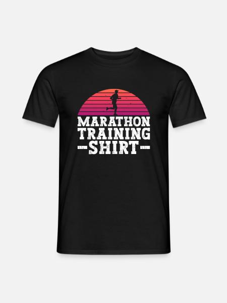Marathonläufer Marathonläufer Athleten Training - Männer T-Shirt - Schwarz