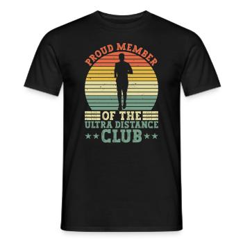 Ultramarathon Ultra Marathon Athlete Training - Men's T-Shirt - black - Front - AI Model Male 178 light (178cm)