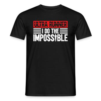 Ultra Runner I Do The Impossible - Ultramarathon - Men's T-Shirt - black - Front - AI Model Male 178 light (178cm)