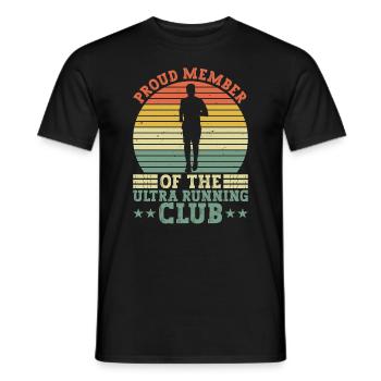 Stolzes Mitglied des Ultra Distance Club - Männer T-Shirt - Schwarz - Vorne - AI Model Male 178 light (178cm)