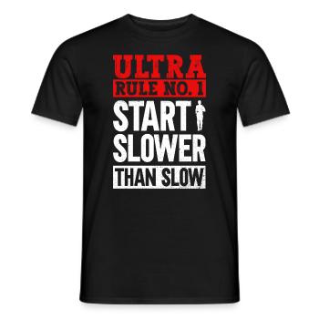 Ultra Rule - Ultramarathon Runner - Men's T-Shirt - black - Front - AI Model Male 178 light (178cm)