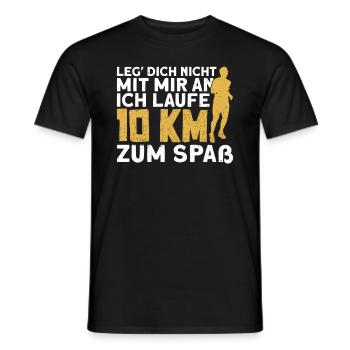 Läufer Jogger Jogging Laufen 10 km Lustig - Männer T-Shirt - Schwarz - Vorne - AI Model Male 178 light (178cm)