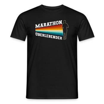 Marathon Überlebender - Marathon Läufer Joggen - Männer T-Shirt - Schwarz - Vorne - AI Model Male 178 light (178cm)