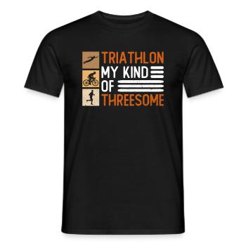Triathlon Mon genre de trio - Triathlon Funny - T-shirt homme - noir - Devant - AI Model Male 178 light (178cm)