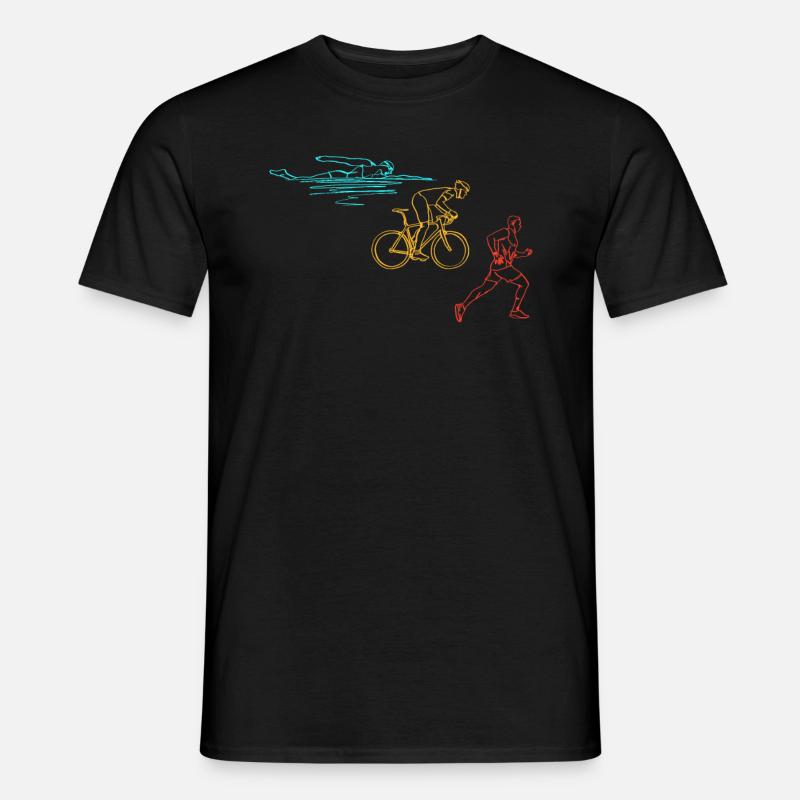 Triathlon Training Triathlet Geschenk - Männer T-Shirt - Schwarz