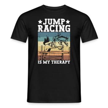 Show Jumping Horse Racing Horse Riding Riders - Men's T-Shirt - black - Front - AI Model Male 178 light (178cm)