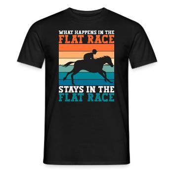 Ce qui se passe dans la course de plat reste dans la course de plat - T-shirt homme - noir - Devant - AI Model Male 178 light (178cm)