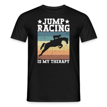 Show Jumping Horse Racing Horse Riding Riders - Men's T-Shirt - black - Front - AI Model Male 178 light (178cm)