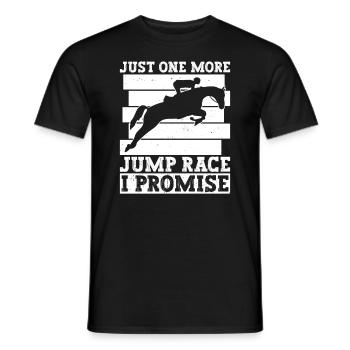 Show Jumping Equestrian Sport Horse Riding Rider - Men's T-Shirt - black - Front - AI Model Male 178 light (178cm)