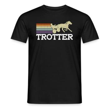 Traber - Cheval de course de chevaux - T-shirt homme - noir - Devant - AI Model Male 178 light (178cm)
