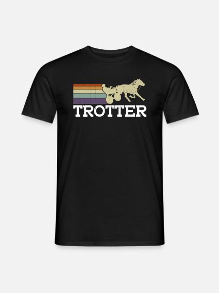 Traber - Pferderennen Trabrennpferd - Männer T-Shirt - Schwarz