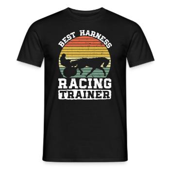 Meilleure course de trot - Horse Racing Trotting Horse - T-shirt homme - noir - Devant - AI Model Male 178 light (178cm)