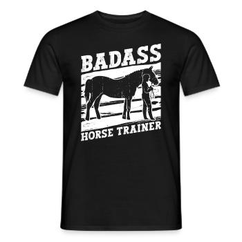 Badass Horse Trainer - Pferdetrainer Reiten Reiten - Männer T-Shirt - Schwarz - Vorne - AI Model Male 178 light (178cm)