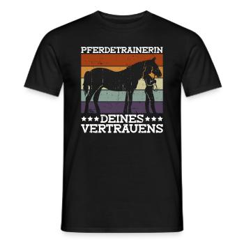 Pferdetrainerin Deines Vertrauens - Pferdetrainer - Männer T-Shirt - Schwarz - Vorne - AI Model Male 178 light (178cm)