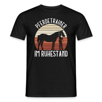 Pferdetrainer Im Ruhestand - Pferdetrainer - Männer T-Shirt - Schwarz - Vorne - AI Model Male 178 light (178cm)
