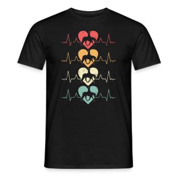Chasse équitation anglaise cavalier cheval sport équestre - T-shirt homme - noir - Devant - AI Model Male 178 light (178cm)
