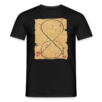 Chasse équitation anglaise cavalier cheval sport équestre - T-shirt homme - noir - Devant - AI Model Male 178 light (178cm)
