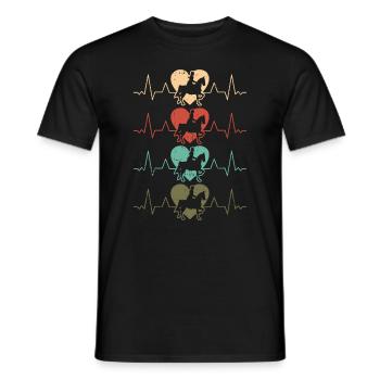 Siège de selle équitation anglaise cavalier cheval sport équestre - T-shirt homme - noir - Devant - AI Model Male 178 light (178cm)