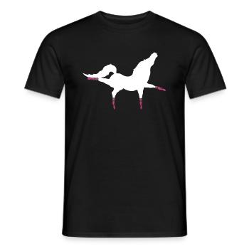 Dressage Horseback Riding Equestrian Horseback Riding - Men's T-Shirt - black - Front - AI Model Male 178 light (178cm)