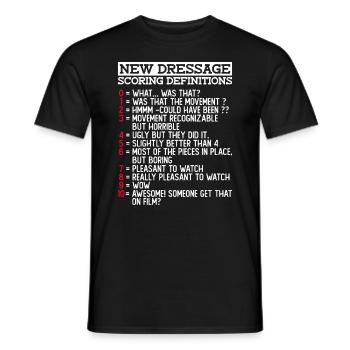Nouvelles définitions pour l'évaluation de dressage - - T-shirt homme - noir - Devant - AI Model Male 178 light (178cm)