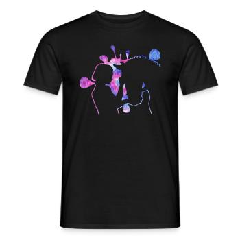 Dressur Reiten Reiten Reiter Reiten - Männer T-Shirt - Schwarz - Vorne - AI Model Male 178 light (178cm)