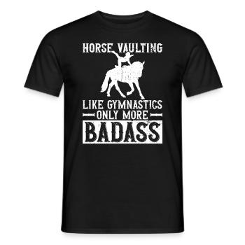 Voltigieren wie Gymnastik, nur härter - - Männer T-Shirt - Schwarz - Vorne - AI Model Male 178 light (178cm)