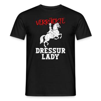 Verrückte Dressur Lady - Dressurreiten Dressur - Männer T-Shirt - Schwarz - Vorne - AI Model Male 178 light (178cm)