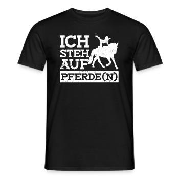 J'aime les chevaux - voltige sport équestre - T-shirt homme - noir - Devant - AI Model Male 178 light (178cm)