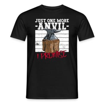 Nur noch ein Amboss, versprochen - Schmied - Männer T-Shirt - Schwarz - Vorne - AI Model Male 178 light (178cm)