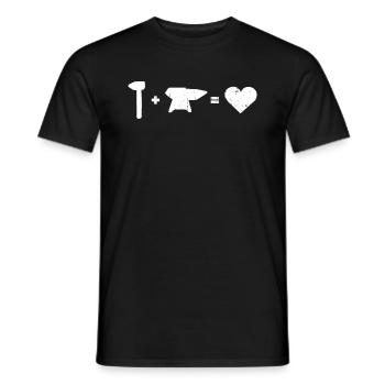 Schmied Schmiede Amboss Metallbauer Metall - Männer T-Shirt - Schwarz - Vorne - AI Model Male 178 light (178cm)