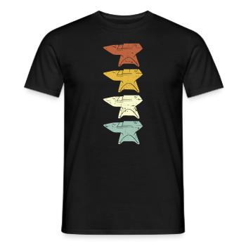 Schmied Schmiede Amboss Metallbauer Metall - Männer T-Shirt - Schwarz - Vorne - AI Model Male 178 light (178cm)