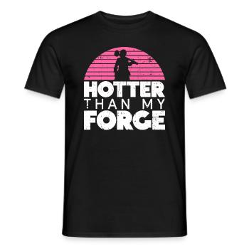 Plus chaud que ma forge - les forgerons forgent - T-shirt homme - noir - Devant - AI Model Male 178 light (178cm)