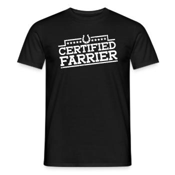 Zertifizierter Hufschmied - Schmied Schmiede - Männer T-Shirt - Schwarz - Vorne - AI Model Male 178 light (178cm)