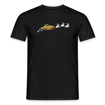 Taxi Weihnachtsmann Weihnachtsschlitten - Funny - Männer T-Shirt - Schwarz - Vorne - AI Model Male 178 light (178cm)