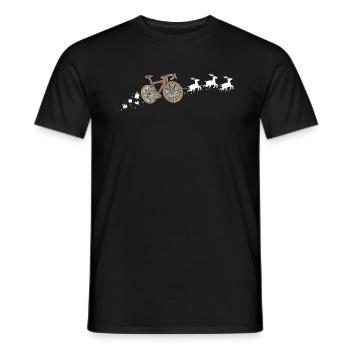 Speedbike Santa Christmas Sleigh - Drôle - T-shirt homme - noir - Devant - AI Model Male 178 light (178cm)