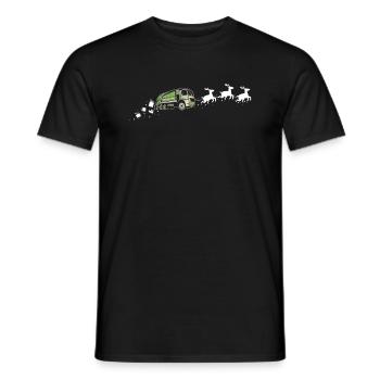 Recycling Truck Santa Weihnachtsschlitten - Funny - Männer T-Shirt - Schwarz - Vorne - AI Model Male 178 light (178cm)